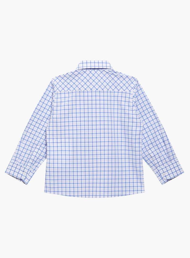 Thomas Brown Shirt Thomas Shirt in Blue Check