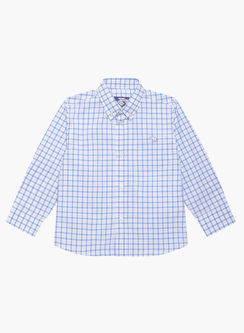 Thomas Brown Shirt Thomas Shirt in Blue Check