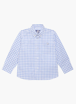 Thomas Brown Shirt Thomas Shirt in Blue Check