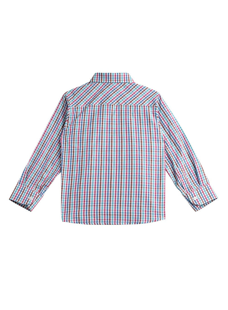 Thomas Brown Shirt Thomas Shirt in Burgundy Check
