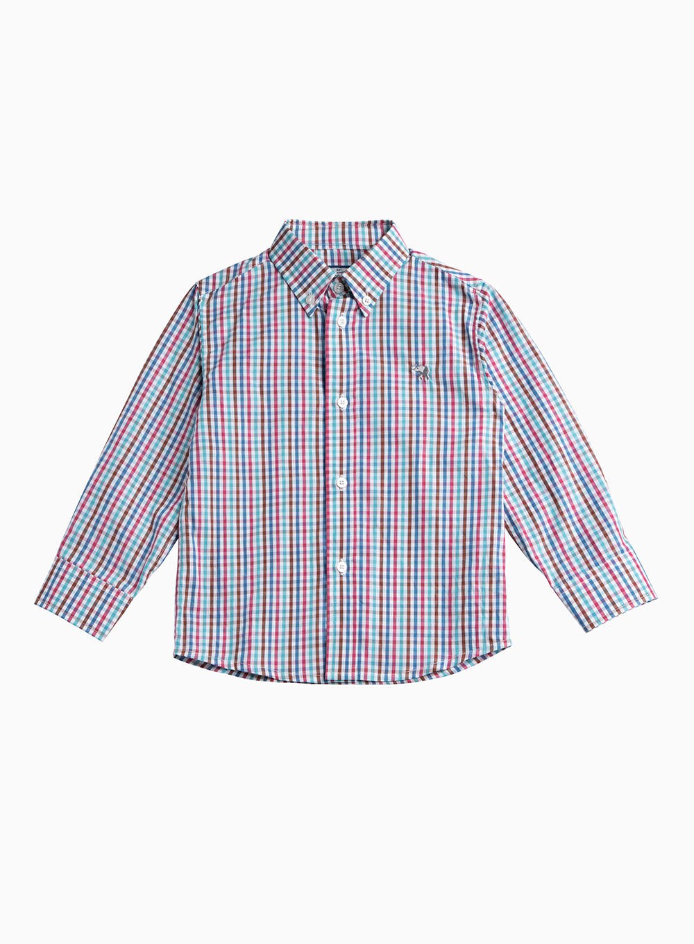 Thomas Brown Boys Thomas Shirt in Multi Check Trotters London