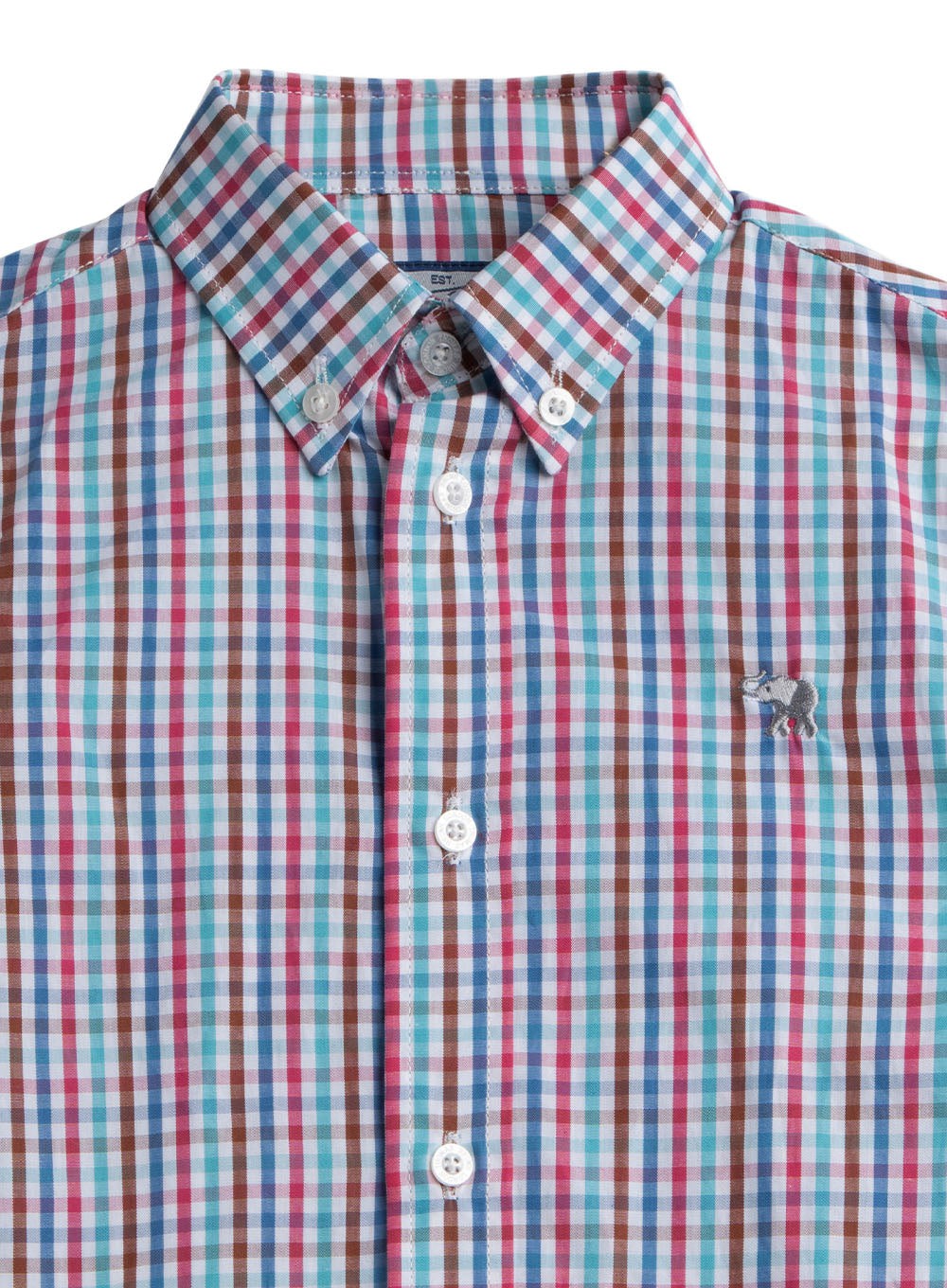 Thomas Brown Shirt Thomas Shirt in Burgundy Check