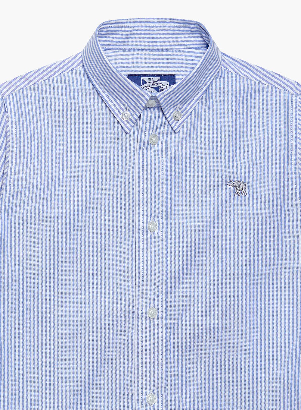 Thomas Brown Shirt Thomas Shirt in Navy Stripe
