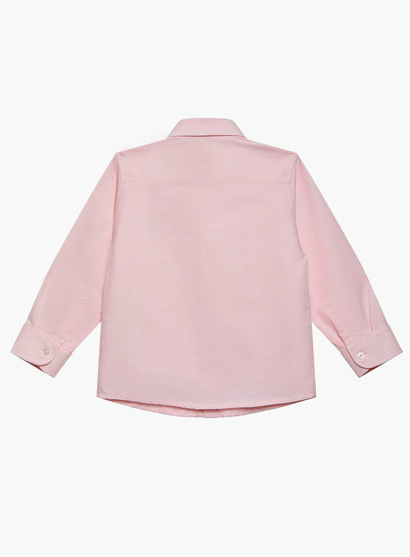 Thomas Brown Shirt Thomas Shirt in Pale Pink Chambray