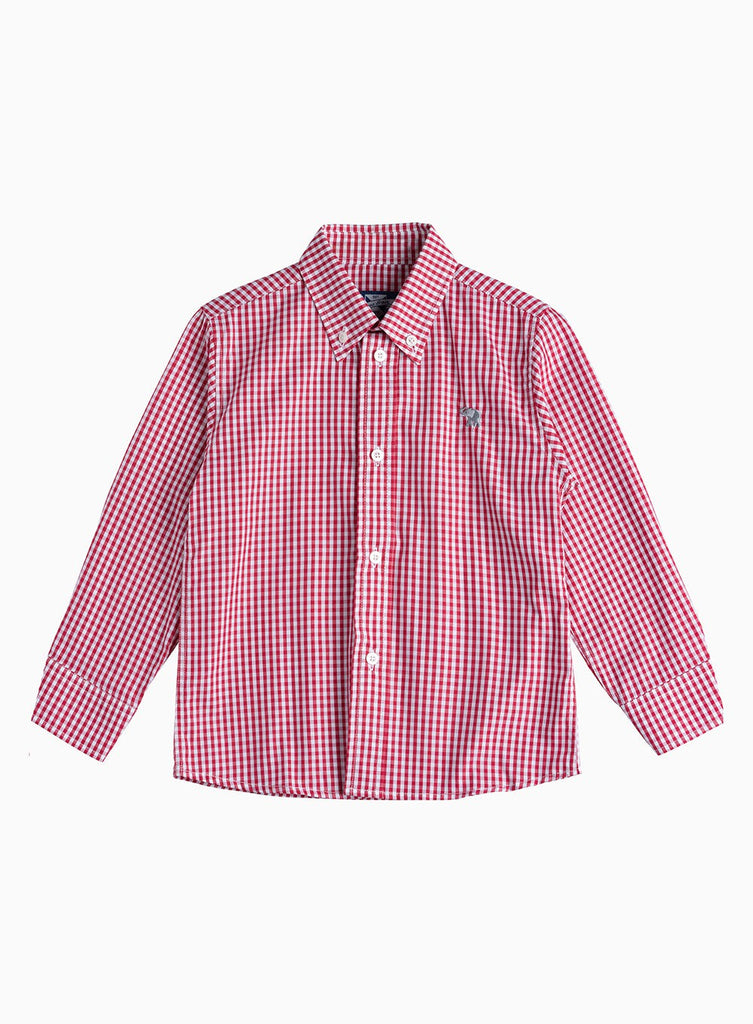 Thomas Brown Shirt Thomas Shirt in Red Gingham