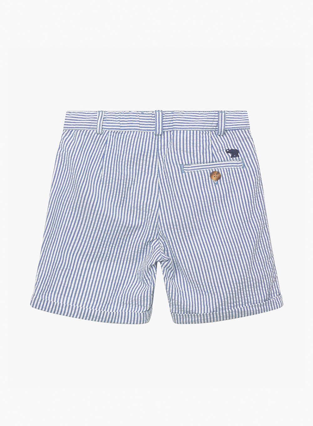 Thomas Brown Shorts Charlie Chino Shorts in Blue Stripe