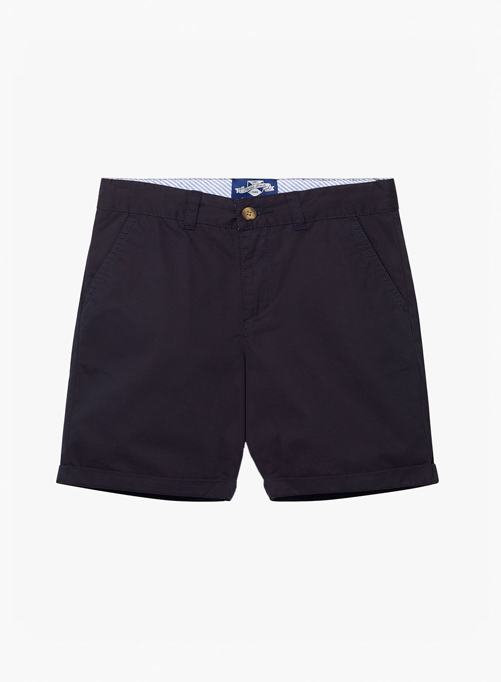 Boys Charlie Chino Shorts in Navy Blue Trotters