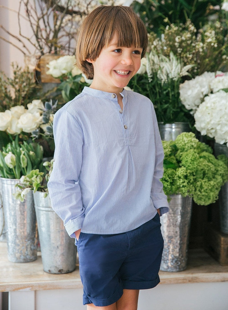 Thomas Brown Shorts Charlie Chino Shorts in Navy