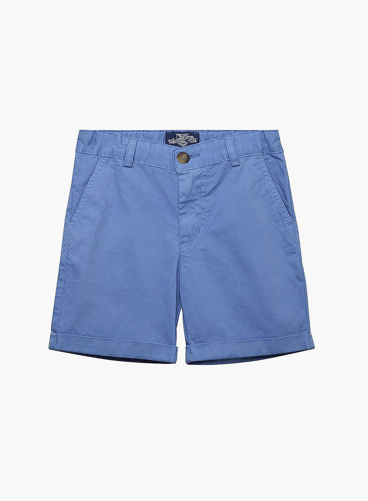 Boys Charlie Chino Shorts in Sky Blue | Trotters Childrenswear