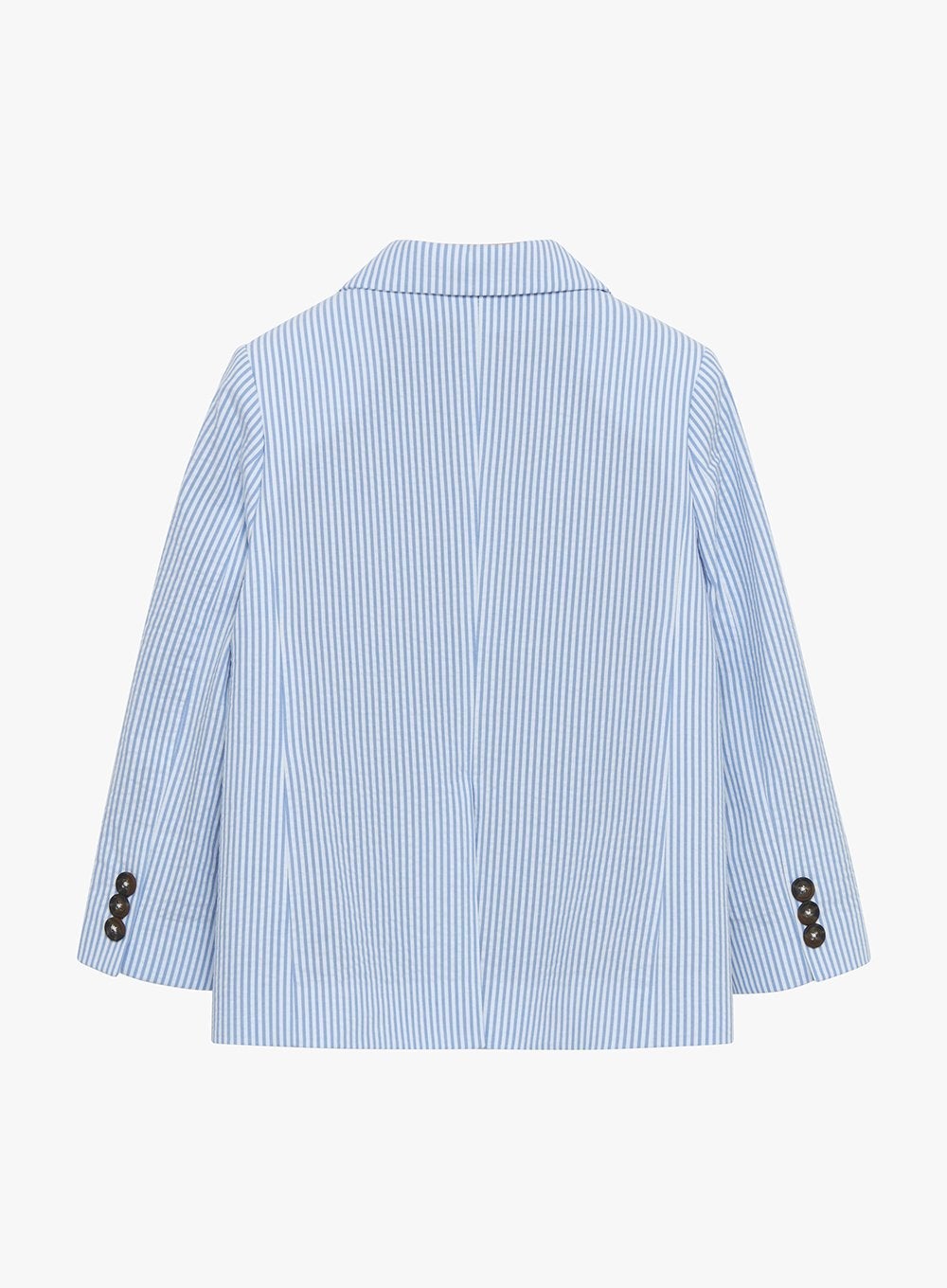 Trotters Heritage Blazer Sebastian Blazer in Pale Blue Stripe