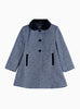 Trotters Heritage Coat Matilda Swing Coat in Navy Herringbone