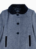 Trotters Heritage Coat Matilda Swing Coat in Navy Herringbone