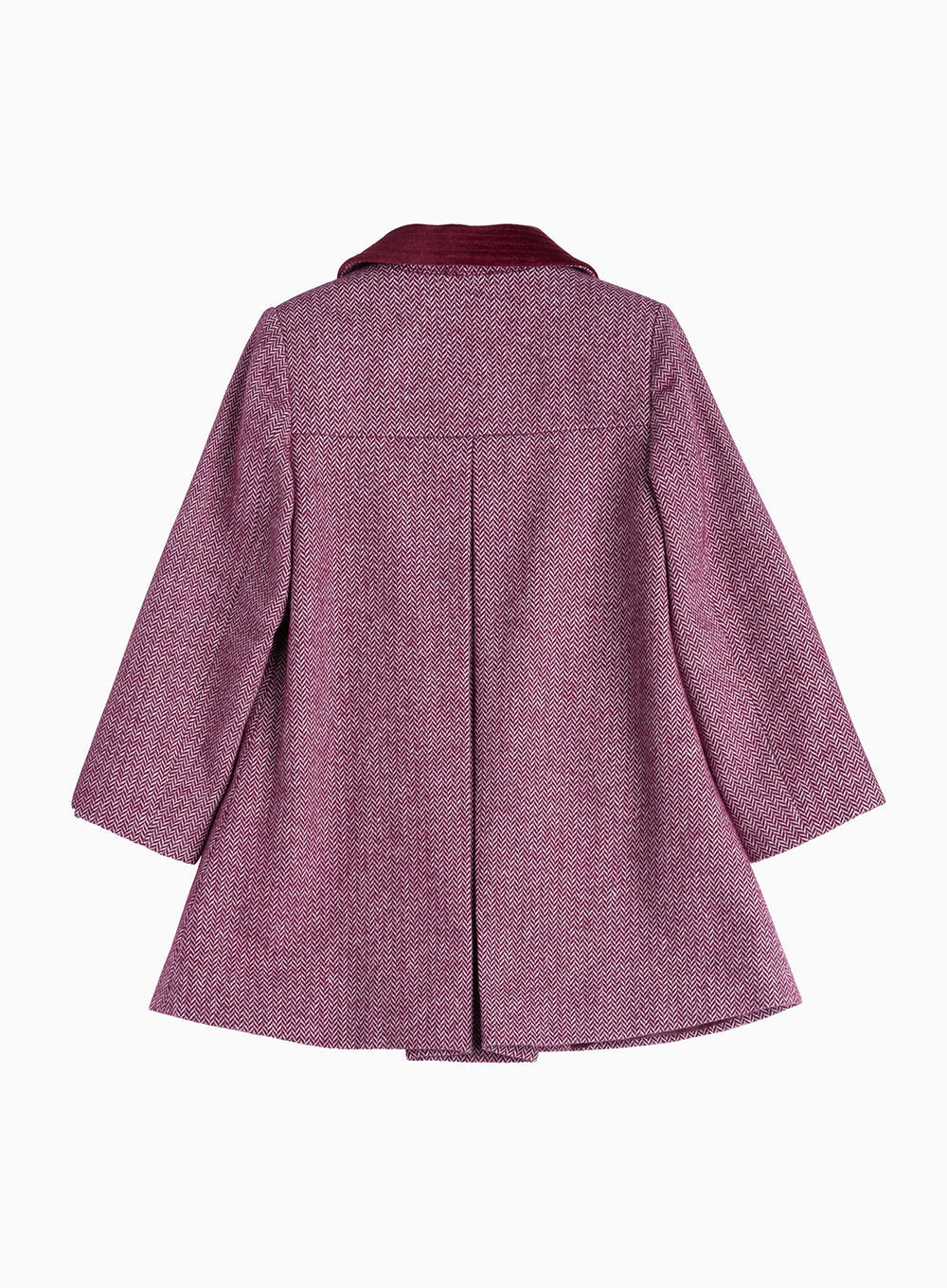 Trotters Heritage Coat Matilda Swing Coat in Pink Herringbone
