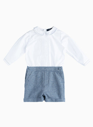 Trotters Heritage Set Little Rupert Set in Navy Herringbone
