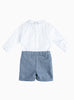Trotters Heritage Set Little Rupert Set in Navy Herringbone
