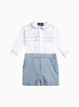 Trotters Heritage Set Little Rupert Smocked Set