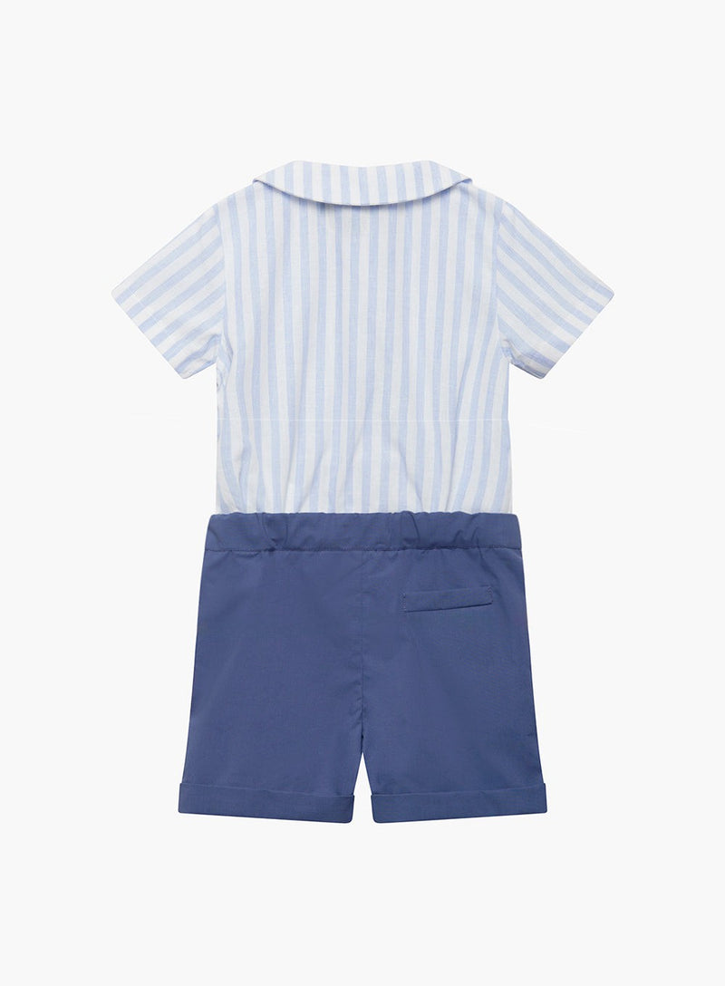 Trotters Heritage Set The Rupert Set in Navy/Pale Blue Stripe