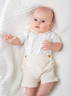 Trotters Heritage Set Little The Rupert Set in Oatmeal/White