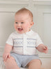 Trotters Heritage Set The Rupert Smocked Set in Navy/White