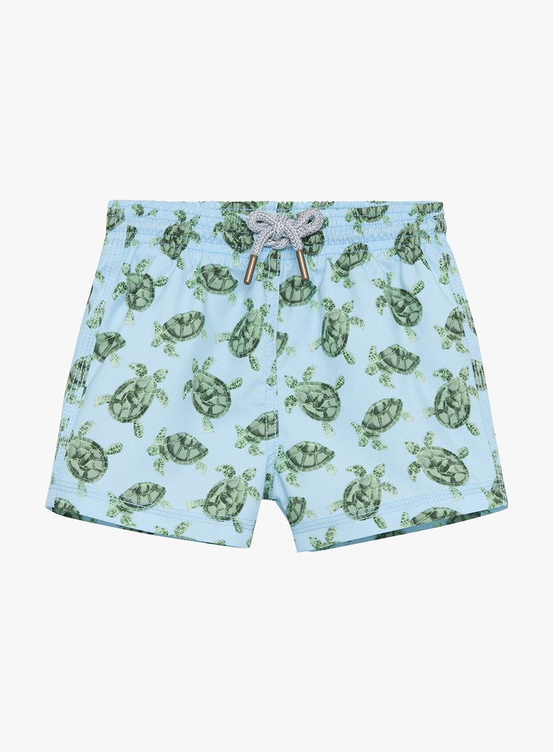 Trotters Childrenswear Gift Set Daddy & Me Baby - Blue Turtle Swimshorts Gift Set