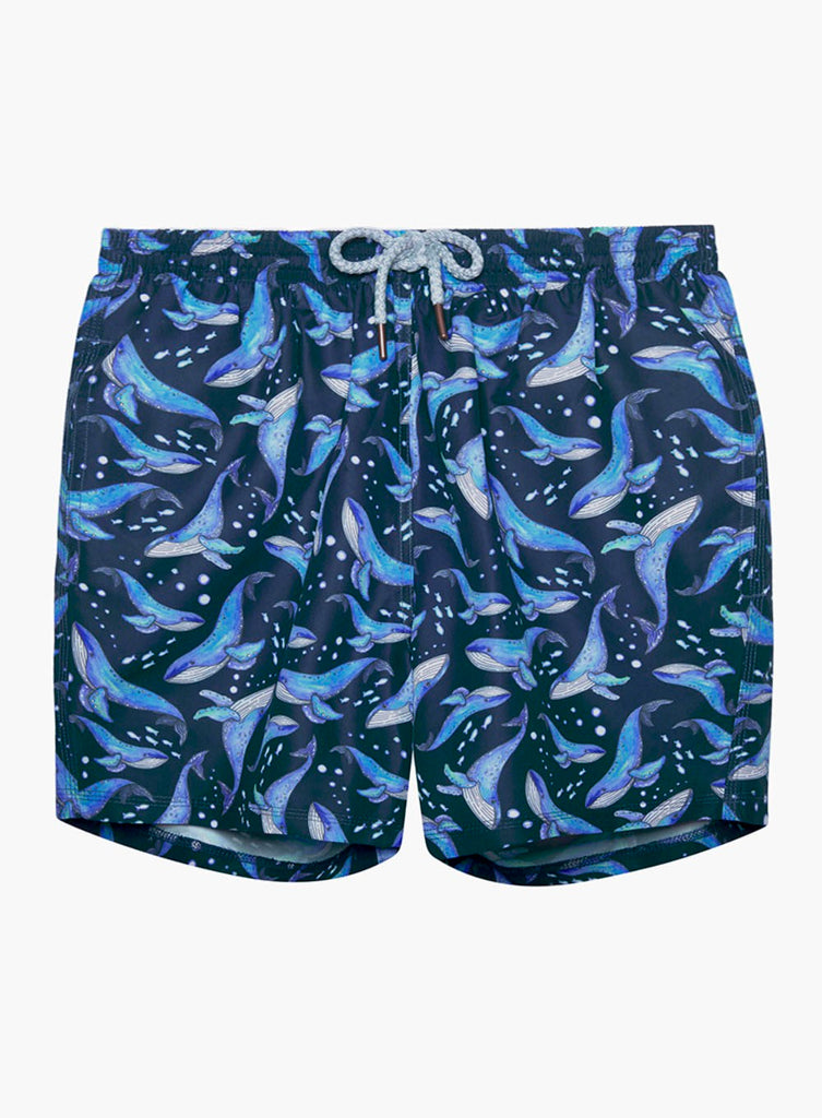 Trotters Swim Swimshorts Mens Daddy & Me Swimshorts in Whale