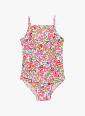 Trotters Swim Swimsuit Frill Swimsuit in Pink Betsy