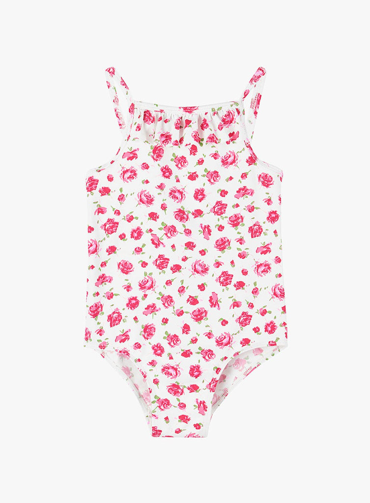 Trotters Swim Swimsuit Frill Swimsuit in Red Rose