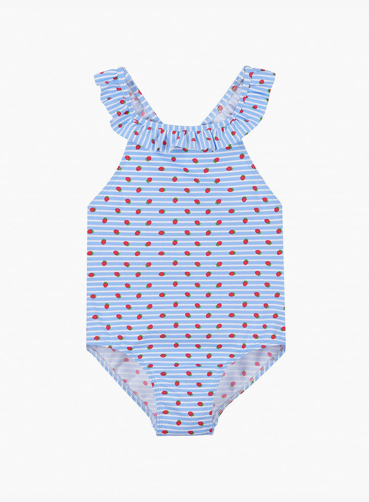 Trotters Swim Swimsuit Frill Swimsuit in Strawberry