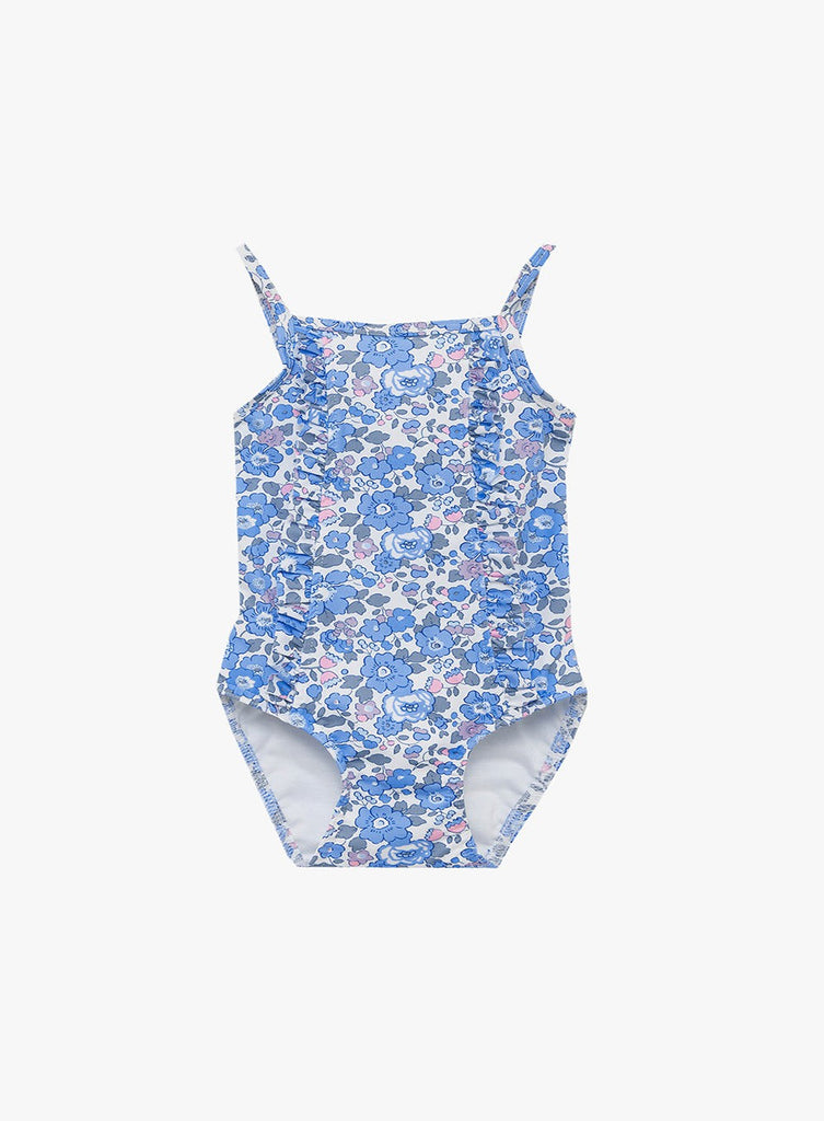 Trotters Swim Swimsuit Little Frill Swimsuit in Blue Betsy