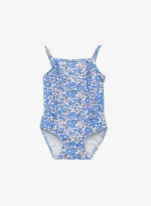 Trotters Swim Swimsuit Little Frill Swimsuit in Blue Betsy