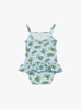 Trotters Swim Swimsuit Little Peplum Swimsuit in Turtle