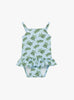 Trotters Swim Swimsuit Little Peplum Swimsuit in Turtle