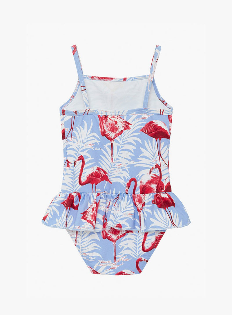 Trotters Swim Swimsuit Peplum Swimsuit in Flamingo