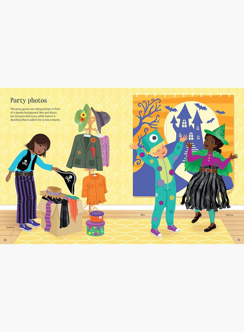 Usborne Book Usborne's Dolly Dressing Halloween Party Sticker Book