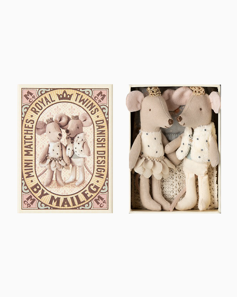 Maileg Toy Maileg Royal Twin Matchbox Mice