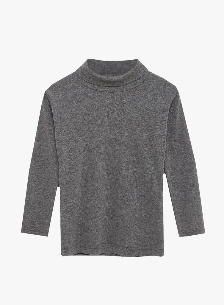 Chelsea Clothing Company Roll Neck Alex Rollneck in Grey Marl