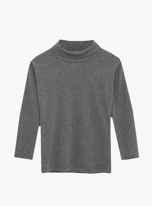 Chelsea Clothing Company Roll Neck Alex Rollneck in Grey Marl