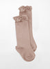 Chelsea Clothing Company Socks Little Knee High Lace Top Socks in Dusky Rose - Trotters Childrenswear