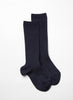 Chelsea Clothing Company Socks Little Ribbed Knee High Socks in Navy - Trotters Childrenswear