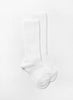 Chelsea Clothing Company Socks Little Ribbed Knee High Socks in White - Trotters Childrenswear