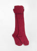 Chelsea Clothing Company Tights Little Ribbed Tights in Burgundy