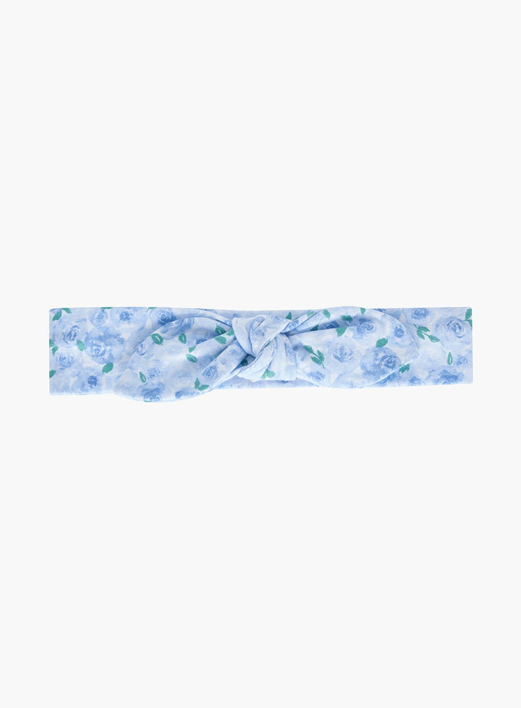 Confiture Alice Bands Rosie Jersey Headband in Pale Blue Rose