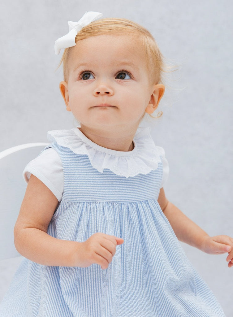Baby Girls Short-Sleeved Katie Anglaise Body in White | Trotters