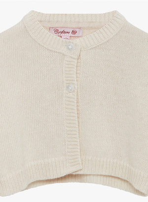 Confiture Cardigan Little Cropped Martha Cardigan in Winter White