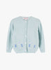 Confiture Cardigan Little Emily Embroidered Cardigan in Sea Green