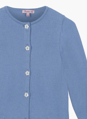 Confiture Cardigan Pretty Button Cardigan in Cornflower Blue
