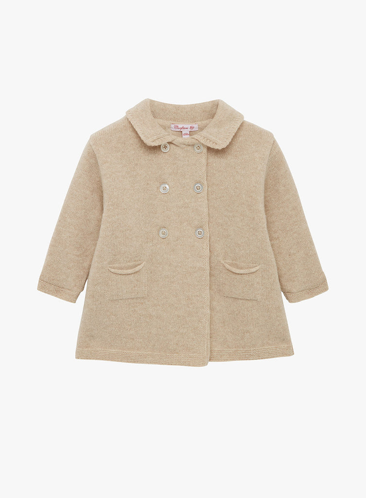 Confiture Coat Little Alexandra Knitted Coat in Oatmeal