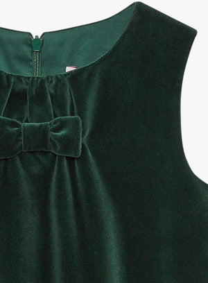 Confiture Dress Emerald Velvet Pinafore