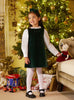 Confiture Dress Emerald Velvet Pinafore
