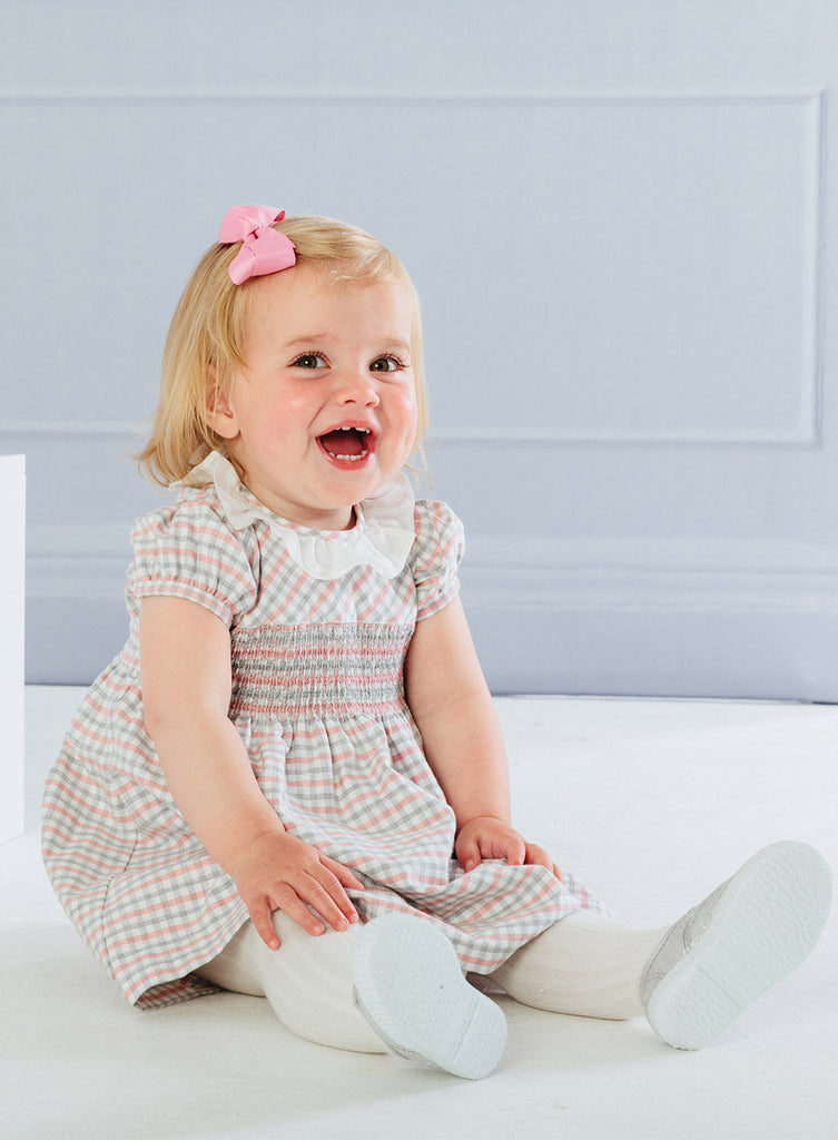 Confiture Dress Little Agatha Willow Smocked Dress in Pink Check